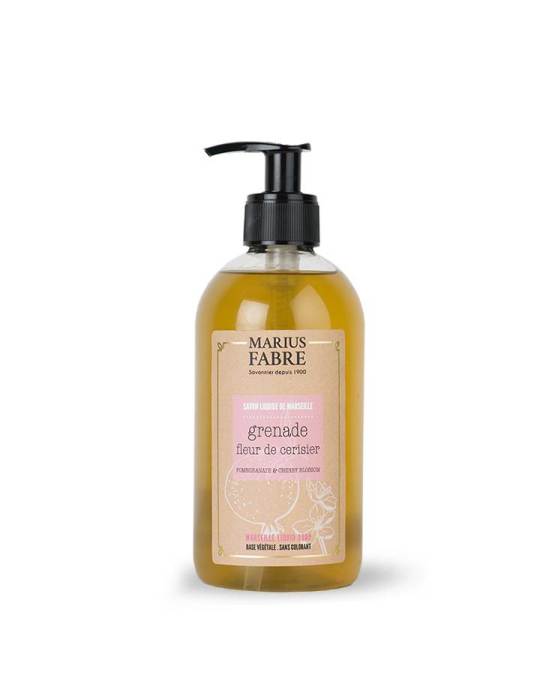 Buy the authentic Marseille liquid soap Cherry blossom and Pomegranate fragrance, 400ml