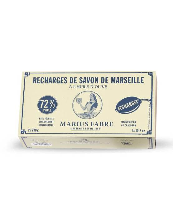 Acheter l'authentique Recharges de 2 savon de Marseille à fixer au mur