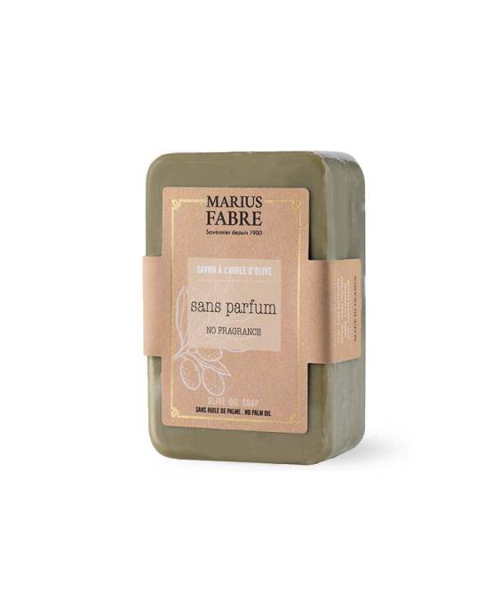 Compre lo auténtico Jabón de aceite de oliva sin perfume 250 g, sin aceite de palma