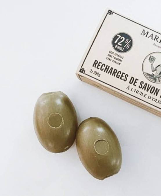 Acheter l'authentique Recharges de 2 savon de Marseille à fixer au mur