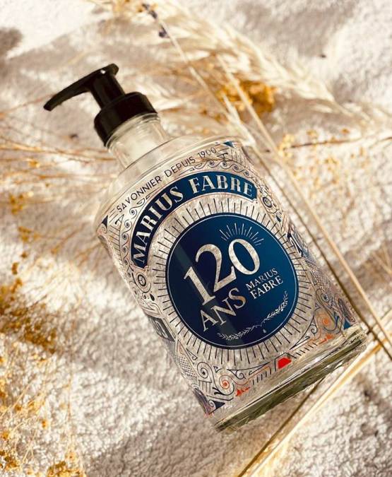 Acheter l'authentique Flacon pompe en verre Edition 120 ans Marius Fabre, 500ml