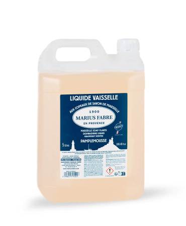 Acheter le/la vrai(e) Liquide vaisselle aux copeaux de savon de Marseille Pamplemousse, 5L