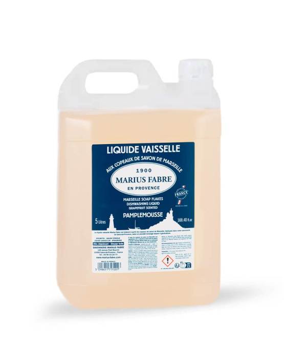Acheter l'authentique Liquide vaisselle aux copeaux de savon de Marseille Pamplemousse, 5L