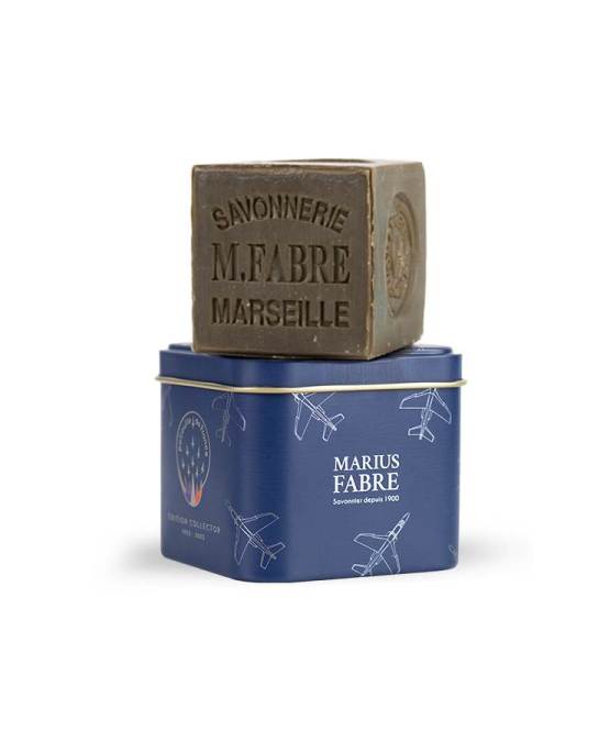 Acheter l'authentique Boîte métal cube PAF & son savon de Marseille 200g - Marius Fabre