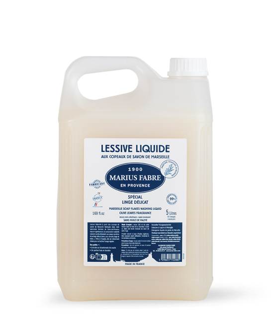 Acheter l'authentique Lessive aux copeaux de Savon de Marseille 5L feuilles d'olivier LAVOIR