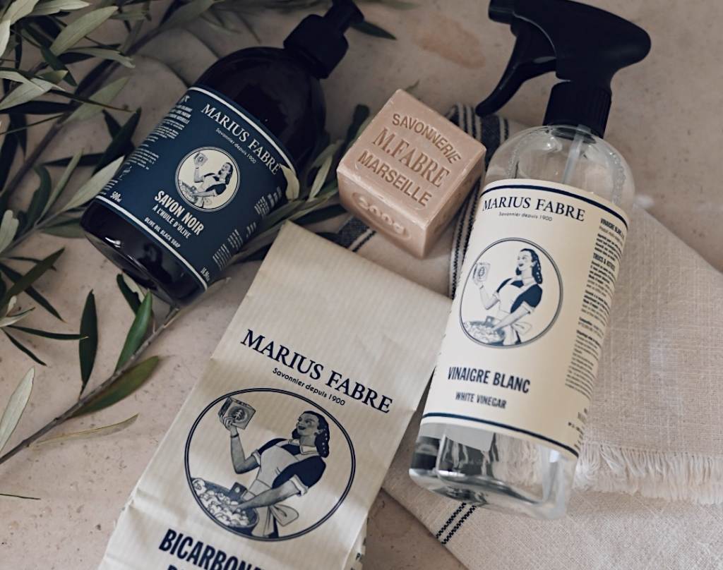 Les 4 essentiels de la maison avec Marius Fabre : savon de Marseille, savon noir