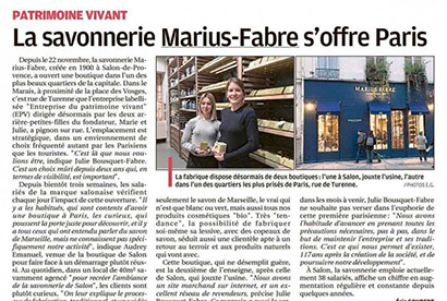 LA PROVENCE - La savonnerie Marius Fabre s'offre Paris